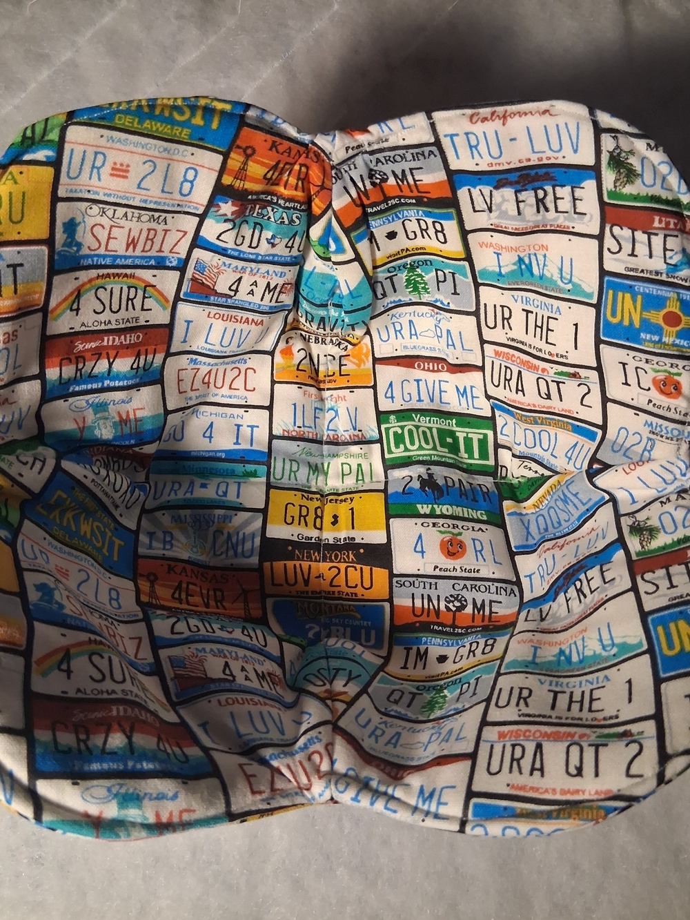 Set Of 4 Bowl Cozy License Plate Material